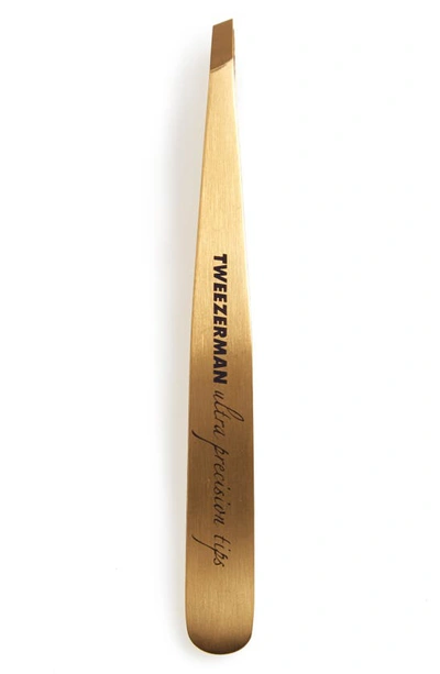 Shop Tweezerman Ultra Precision Slant Tweezer In Gold