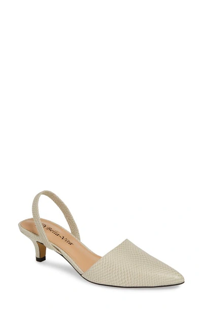 Shop Bella Vita Sarah Ii Slingback Pump In Natural Snake Print