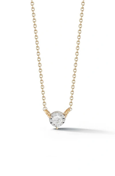 Shop Dana Rebecca Designs Ava Bea Bezel Diamond Pendant Necklace In Yellow Gold/ Diamond