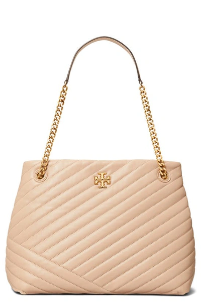 Shop Tory Burch Kira Chevron Quilted Leather Tote In Devon Sand