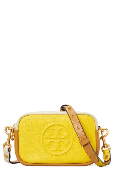 Tory Burch Perry Bombe Color Block Leather Crossbody Bag In Calendula/  Tiramisu | ModeSens