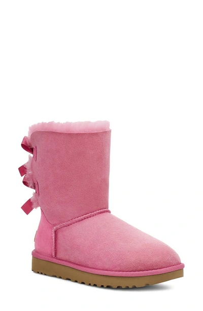 Shop Ugg Bailey Bow Ii Genuine Shearling Boot In Wild Berry Suede
