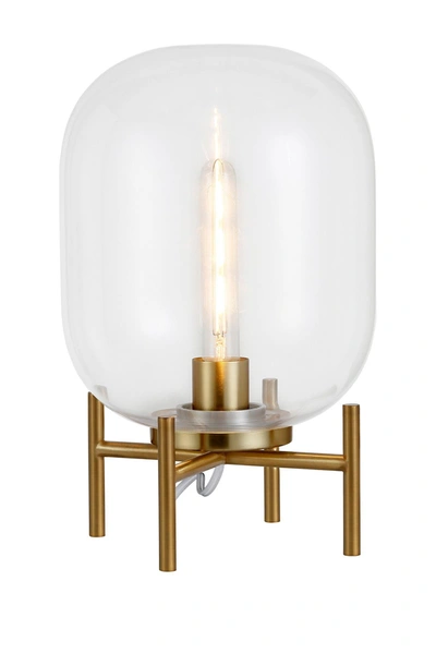 Shop Addison And Lane Edison Glass And Brass Table Lamp
