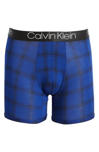 Shop Calvin Klein Ultrasoft Stretch Modal Boxer Briefs In U33 Rocky Plaid