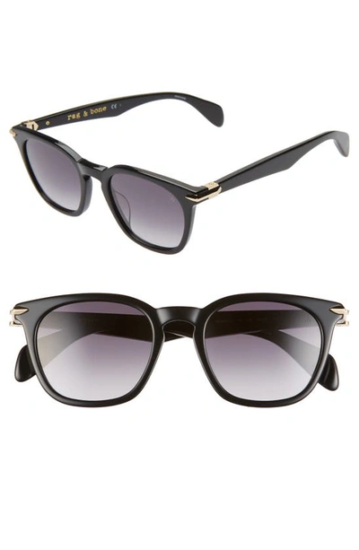 Shop Rag & Bone 50mm Sunglasses In Black