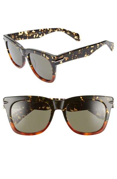 Shop Rag & Bone 54mm Polarized Sunglasses In 0c9b-qt - Black/ Havana Honey