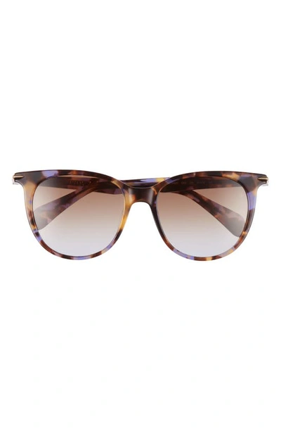 Shop Rag & Bone 53mm Gradient Cat Eye Sunglasses In Brown/ Violet Havana/ Violet