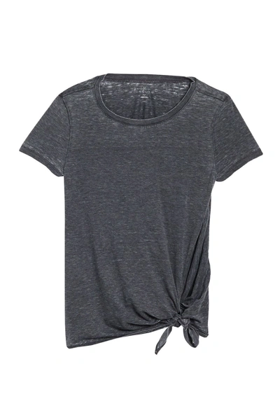 Caslon Burnout Side Tie T-shirt In Black