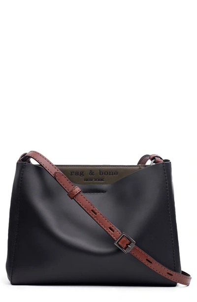 Shop Rag & Bone Passenger Leather Crossbody Bag In Black/ Olvngt