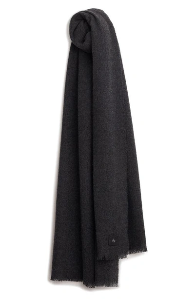 Shop Rag & Bone Rag And Bone Riley Cashmere & Wool Scarf In Charcoal