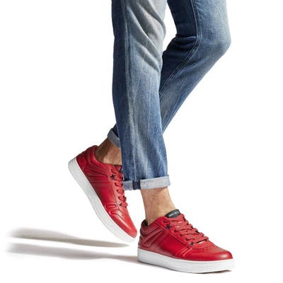 Jimmy Choo Mens Hawaii/m Red Calf Leather Trainers In X Red