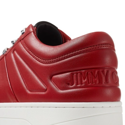 Jimmy Choo Mens Hawaii/m Red Calf Leather Trainers In X Red