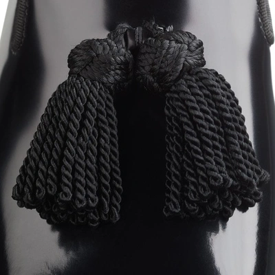 Jimmy Choo Tassels Polished Leather Loafers, Black In Black