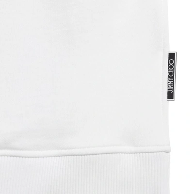 Shop Jimmy Choo Jc College-hoodie In S101 White/black