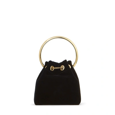 Jimmy Choo Round Handle Shoulder Bag Tassel In Black