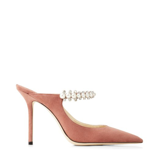 jimmy choo bing 65 embellished suede mules