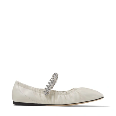 Shop Jimmy Choo Gai Flat In Neutral