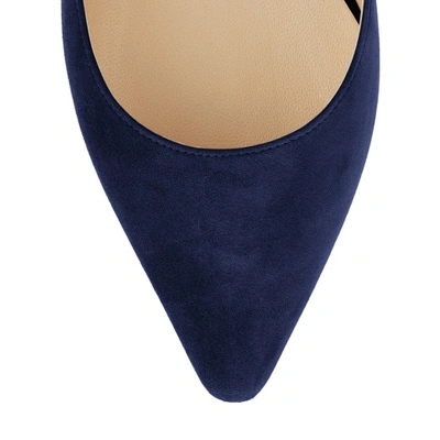 Jimmy Choo Romy 60 Pumps In Navy Blue Suede In Blue