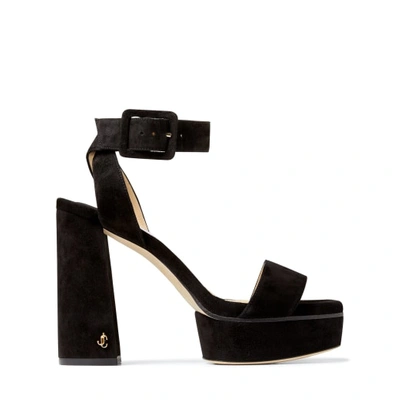 Shop Jimmy Choo Jax/pf 115 In Black