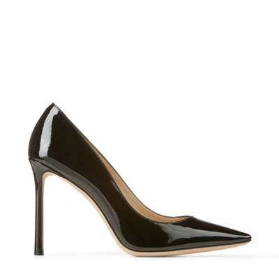ROMY 100 Black Patent Leather Pointy Toe Pumps