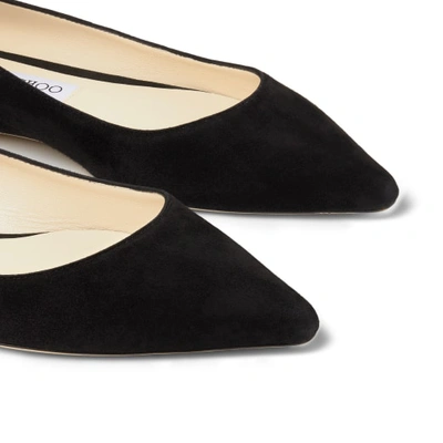 ROMY FLAT Black Suede Pointy Toe Flats
