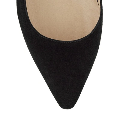 Jimmy Choo Romy 85 Spitze Pumps Aus Schwarzem Leder Mit Eidechsen-print In Black