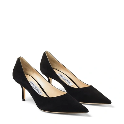 Jimmy Choo Romy 85 Coffee Tonal Suede Pumps In Black