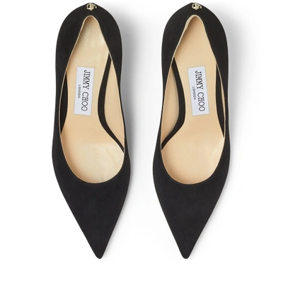Jimmy Choo Romy 85 Coffee Tonal Suede Pumps In Black