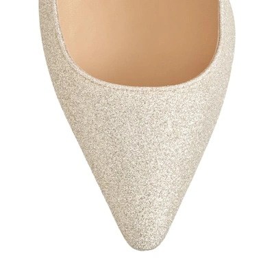 Jimmy Choo Romy 100 Glitter Pumps In Platinum Ice
