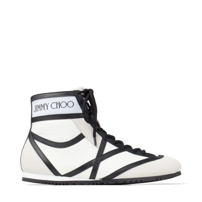 Shop Jimmy Choo Kato Hi/f In X White/black/white