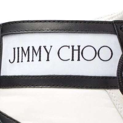 Shop Jimmy Choo Kato Hi/f In X White/black/white