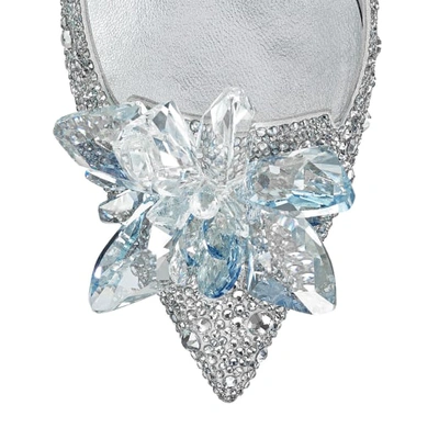 Jimmy Choo Avril 100 Crystal-embellished Pumps With Crystal Brooch In Silver