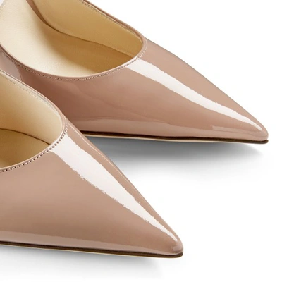 Jimmy Choo Womens Ballet Pink Bing 100 Crystal-embellished Patent-leather Heeled Mules In Ballet Pink