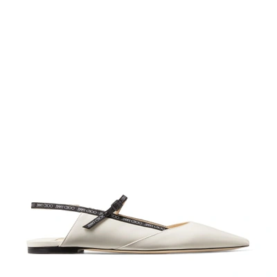 Shop Jimmy Choo Ree Flat In Neutral