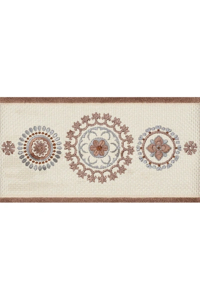 Shop Linum Home Isabell Embellished Bath Towel In Latte