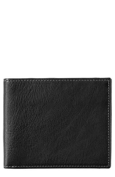 Shop Johnston & Murphy Leather Wallet In Black