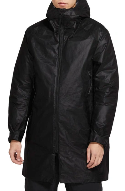 Shop Nike Sportswear Tech Pack Weather Resistant Hooded Coat In Black