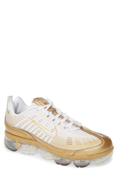 Shop Nike Air Vapormax 360 Sneaker In White/ Gold/ Black/ Silver
