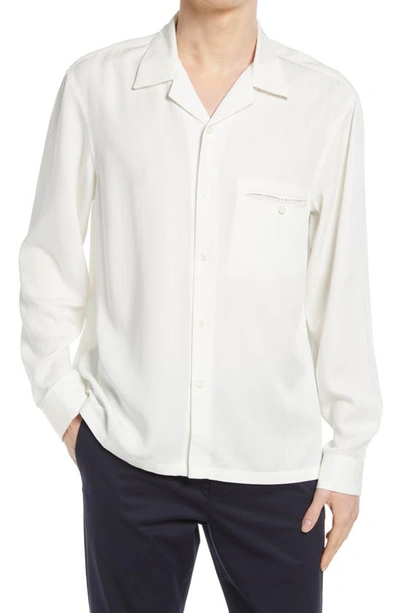 Shop Club Monaco Tencel Lyocell Button-up Shirt In White