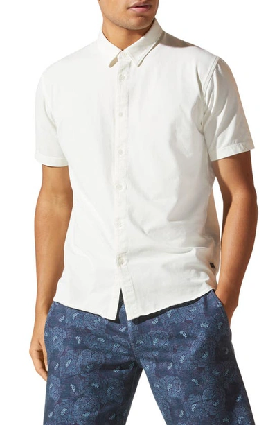 Shop Good Man Brand On Point Flex Pro Lite Slim Fit Button-up Shirt In Natural