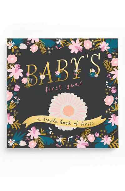 Shop Lucy Darling Special Edition: Golden Blossom Baby's First Year Memory Book In Gold/ Black