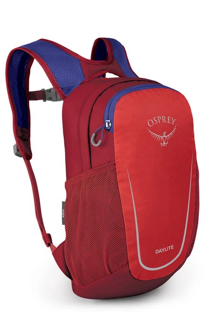 Shop Osprey Kids' Daylite Backpack In Cosmic Red