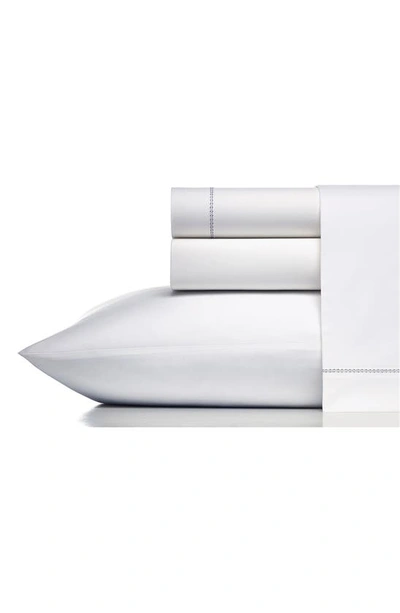 Shop Vera Wang 400 Thread Count Sheet Set In White/ Charcoal