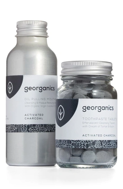Shop Georganics Activated Charcoal Oil Pulling Mouthwash & Toothpaste Tablets Bundle
