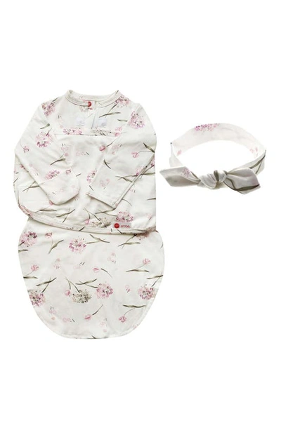 Shop Embe Starter 2-way Long Sleeve Swaddle & Head Wrap Set In White