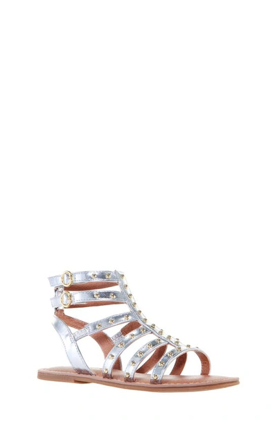 Shop Nina Edie Gladiator Sandal In Silver Metallic