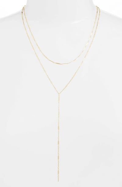 Shop Argento Vivo Mirror Bar Multistrand Y-necklace In Gold