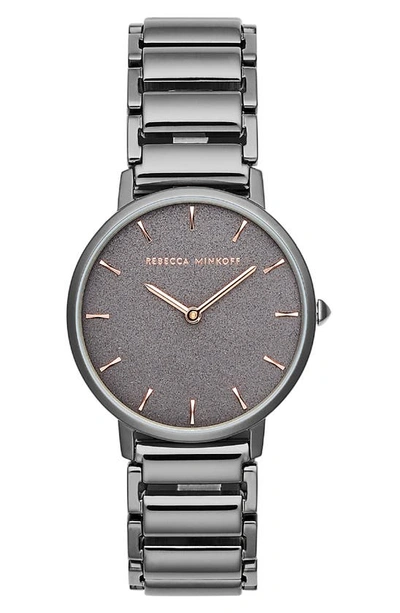 Shop Rebecca Minkoff Major Bracelet Watch, 35mm In Grey