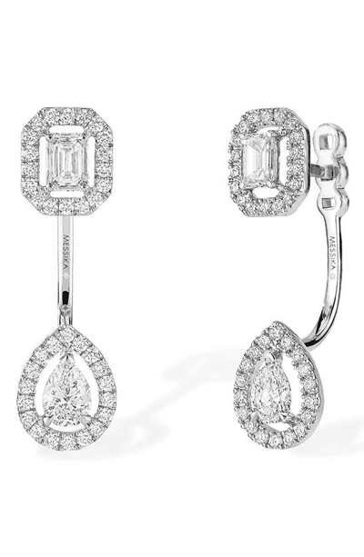Shop Messika My Twin Diamond Ear Jackets In White Gold