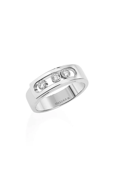 Shop Messika Move Noa Diamond Band Ring In White Gold